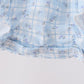 Blue bow embroidery bubble