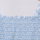 Blue floral smocked mom dress