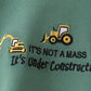 Green construction vehicle embroidery bubble