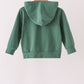 Green construction vehicle embroidery hoodie