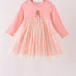 Pink gingerbread sequin tulle dress