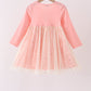 Pink gingerbread sequin tulle dress