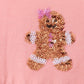 Pink gingerbread sequin tulle dress