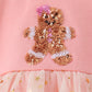 Pink gingerbread sequin tulle bubble