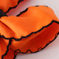 Orange ghost embroidery crochet edge hair bow