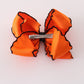 Orange ghost embroidery crochet edge hair bow