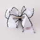Black ghost embroidery crochet edge hair bow