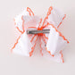 Orange goose pumpkin embroidery crochet edge hair bow
