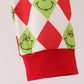 Red grinch print pajama set