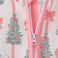 Pink Christmas Tree Bow Romper