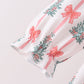 Pink Christmas Tree Bow Ruffle Dress