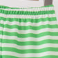 Green stripe grinch embroidery pajama set