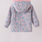Multicolored Floral Ruffle Raincoat