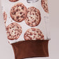 Brown Milk Cookie Print Pants Set