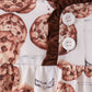 Brown Milk Cookie Print Ruffle Dress