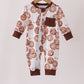 Brown Milk Cookie Print Romper