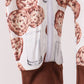 Brown Milk Cookie Print Romper