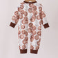 Brown Milk Cookie Print Romper