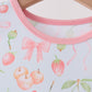 Pink bow cherry bamboo pajama set