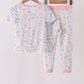 Pink bow cherry bamboo pajama set