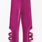 Purple hollow out legging