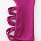 Purple hollow out legging