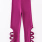 Purple hollow out legging