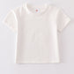 Cream blank basic t-shirt Adult Kids and baby bubble