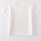 Cream blank basic t-shirt Adult Kids and baby bubble