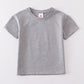 Gray blank basic t-shirt Adult Kids and baby bubble