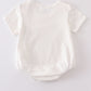 Cream blank basic t-shirt Adult Kids and baby bubble