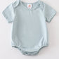 Blue blank basic t-shirt Adult Kids and baby bubble