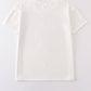 Cream blank basic t-shirt Adult Kids and baby bubble