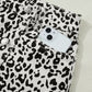 Brown Leopard Print Button Overlap Denim Shorts