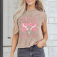 Smoke Gray Cowboy & Beer Western Graphic Mineral Wash Tank Top