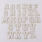 White letters "A-Z" stickers