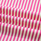 Rose Stripe Shirred Yoke Ruffled Short Sleeve Blouse