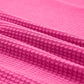 Strawberry Pink Waffle V Neck Short Sleeve Knit Top