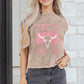 Smoke Gray Cowboy & Beer Western Graphic Mineral Wash Tank Top