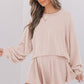 Jet Stream Corded Lantern Sleeve Top High Waist Ruffled Mini Skort Set