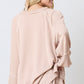 Jet Stream Corded Lantern Sleeve Top High Waist Ruffled Mini Skort Set