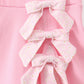 Pink Performance Bow Sash Scalloped Dress