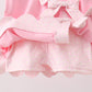Pink Performance Bow Sash Scalloped Dress
