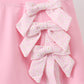 Pink scalloped active skorts set