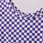 Purple checkered bow active dress