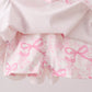 Pink Performance Bow Print Scalloped Dress