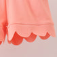 Coral Scalloped Polo Set