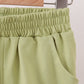 Sage scalloped zipper shorts set