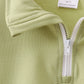 Sage scalloped zipper shorts set