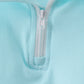 Light blue scalloped zipper shorts set